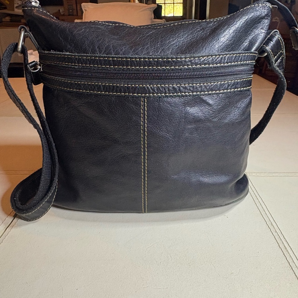 Black Leather Crossbody Bag